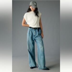 Anthropologie | Funnel-Neck Short-Sleeve Top